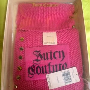 JUICY COUTURE Y2K VINTAGE NEW BEANIE HAT & SCARF MUST HAVE FOR FALL WINTER